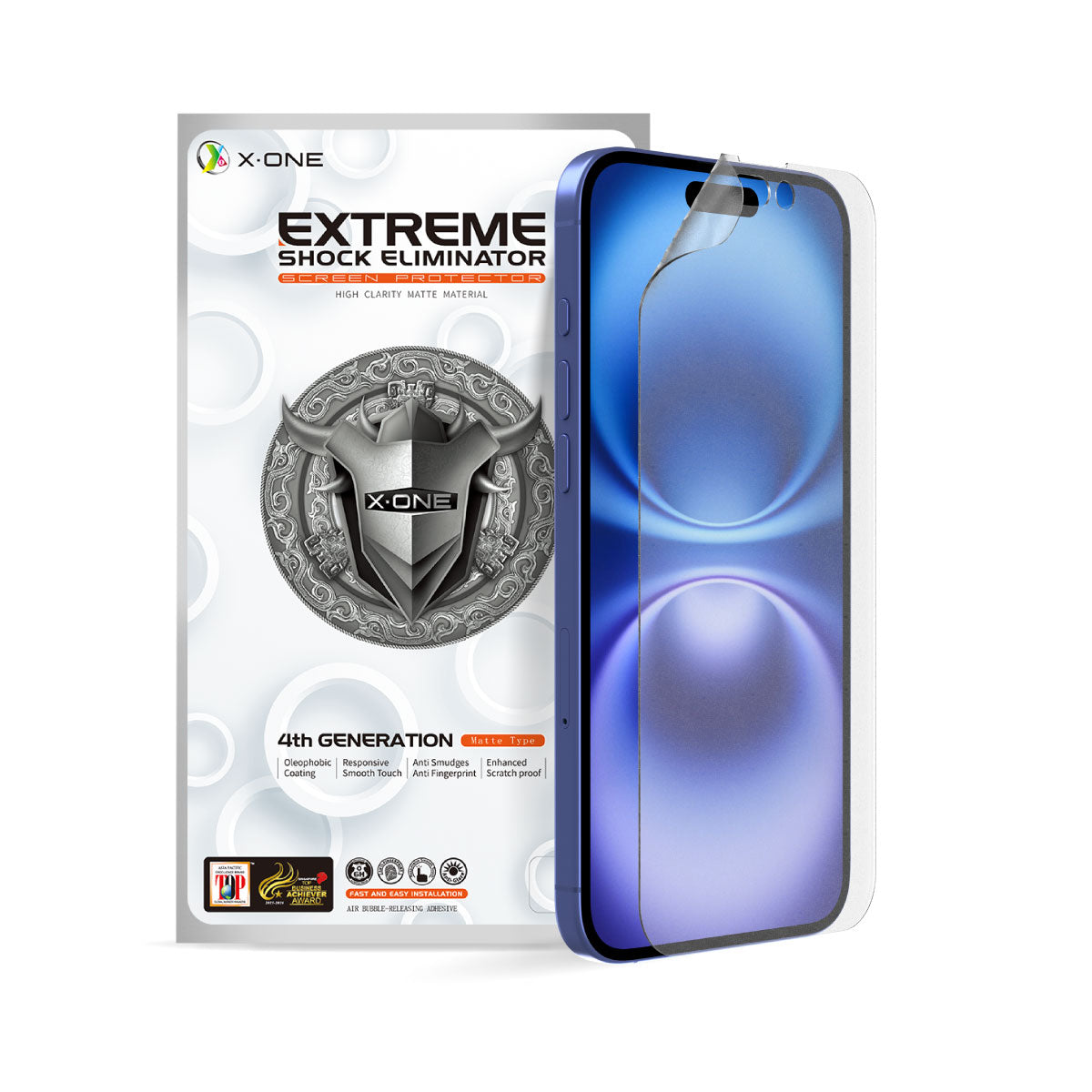 X.One® Hybrid Polymer Impact Protection Screen Protector (No Black Bezel/Full Transparency) for iPhone 16 Series