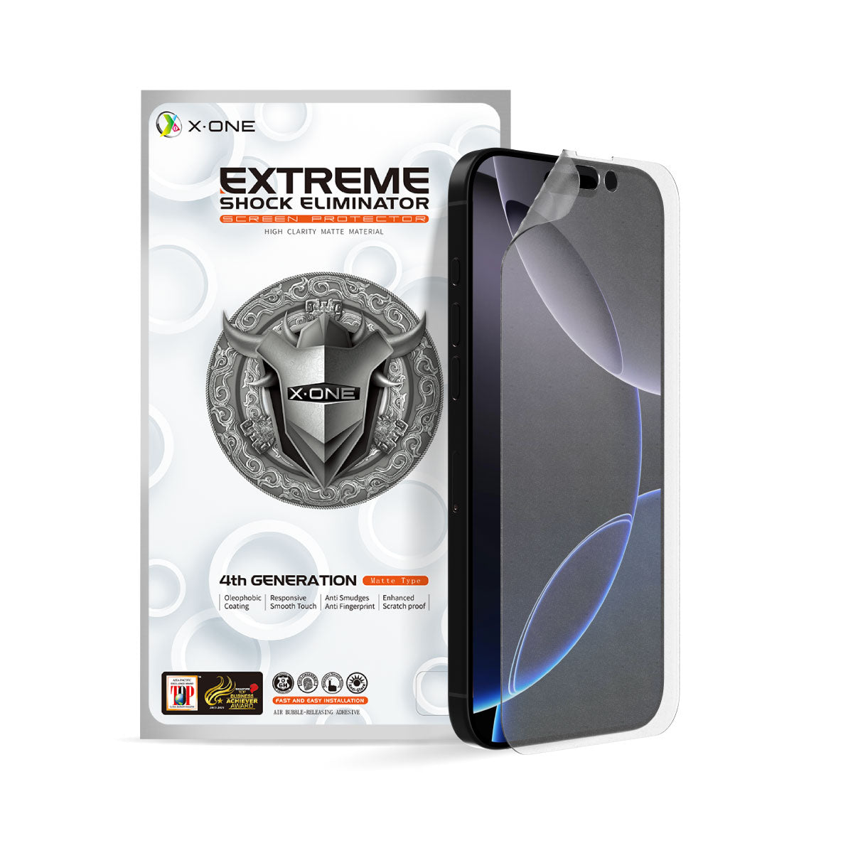 X.One® Hybrid Polymer Impact Protection Screen Protector (No Black Bezel/Full Transparency) for iPhone 16 Series