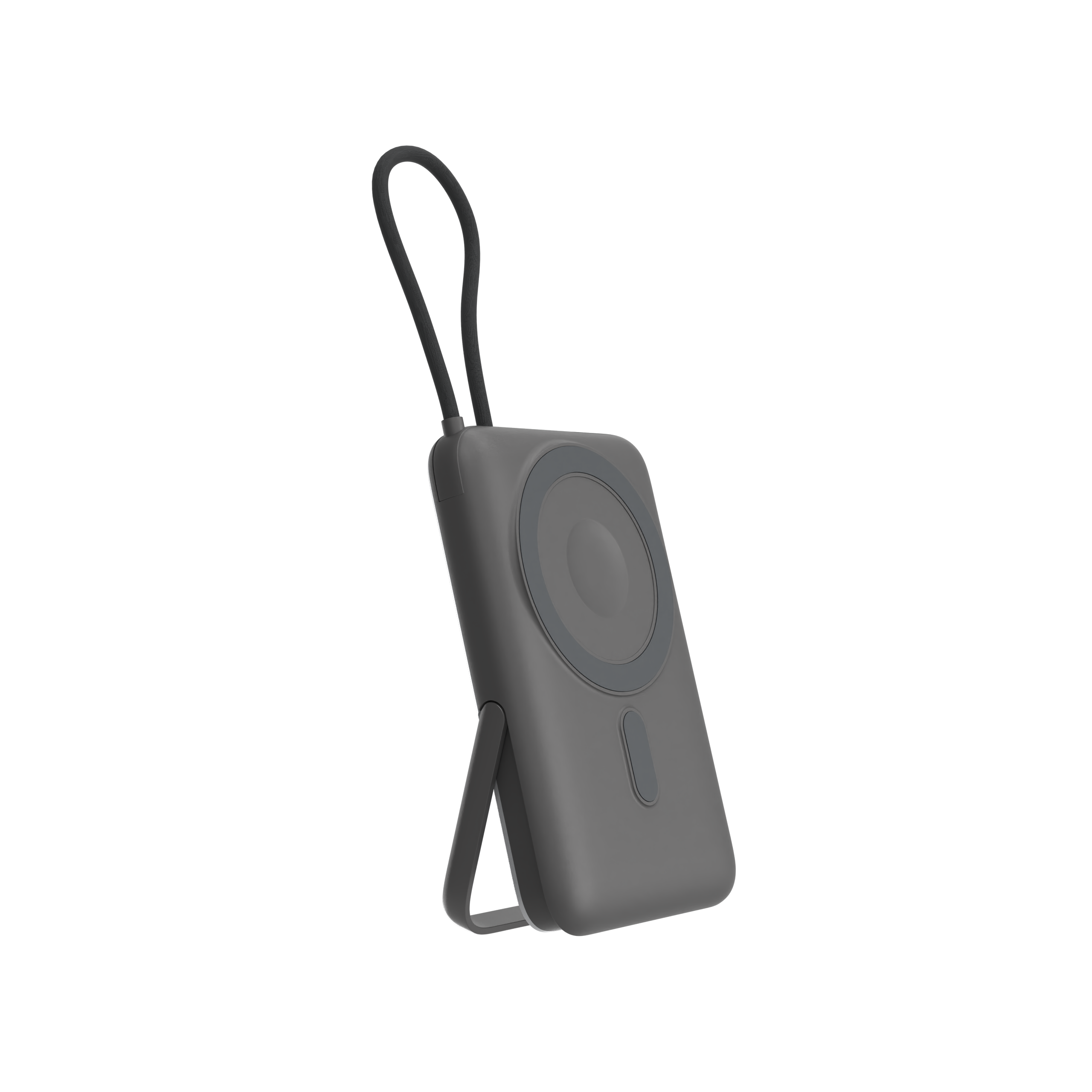 X.One EZ Magcharge Magnetic Wireless Powerbank with Built-in Fast Charging Cable Kickstand