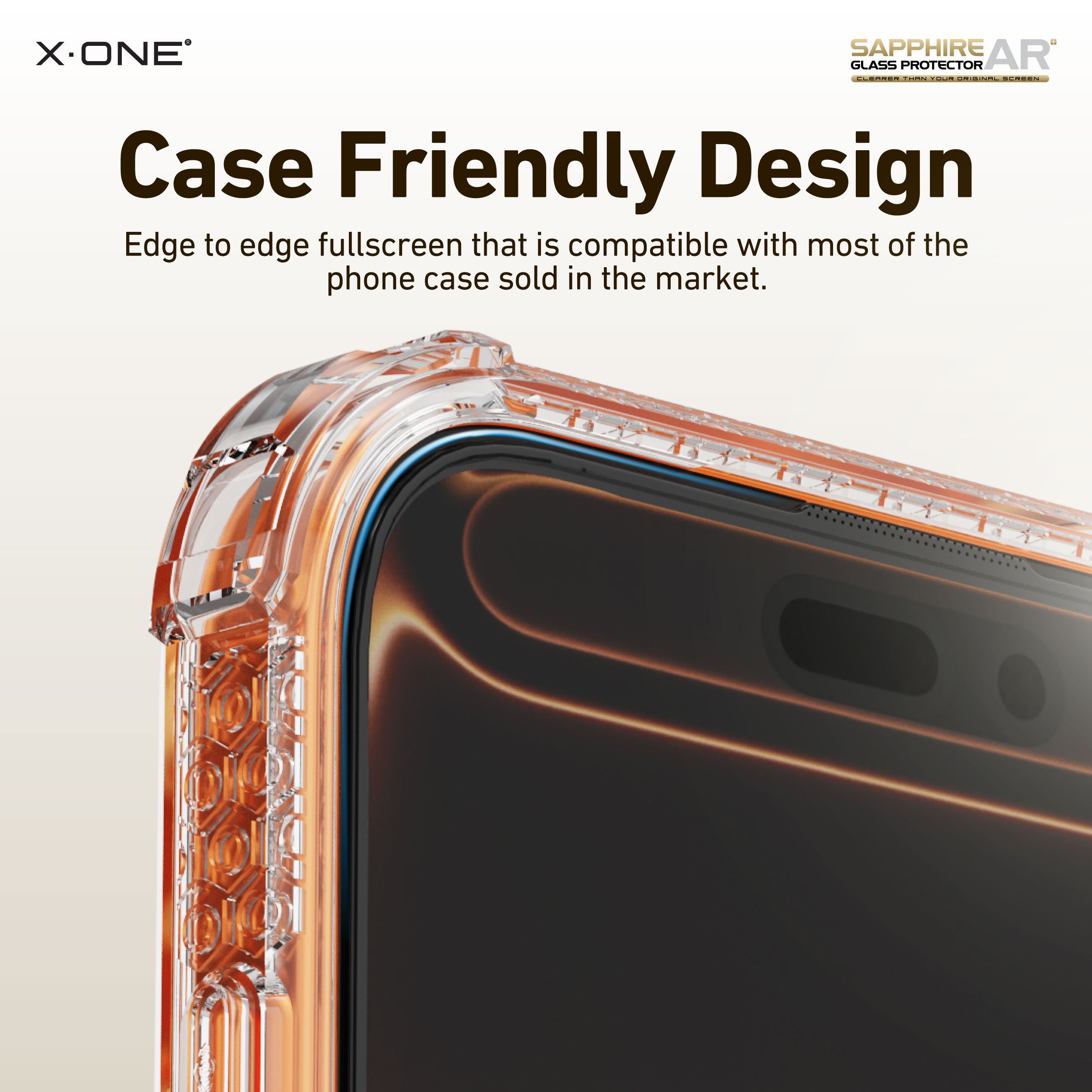 X.One Sapphire AR+ Glass Protector with Installer Kit for iPhone 17 Series