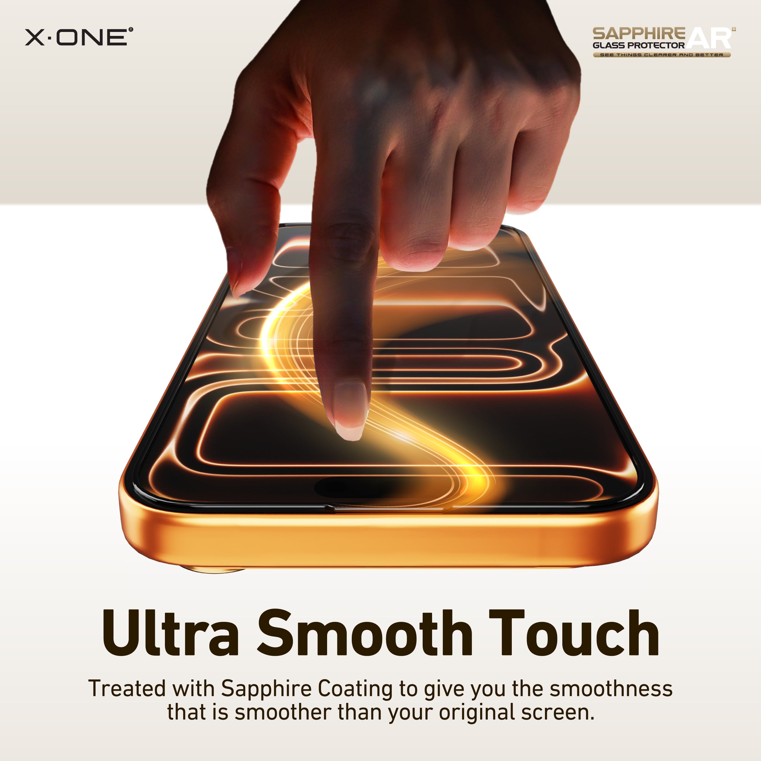 X.One Sapphire AR+ Glass Protector with Installer Kit for iPhone 17 Series