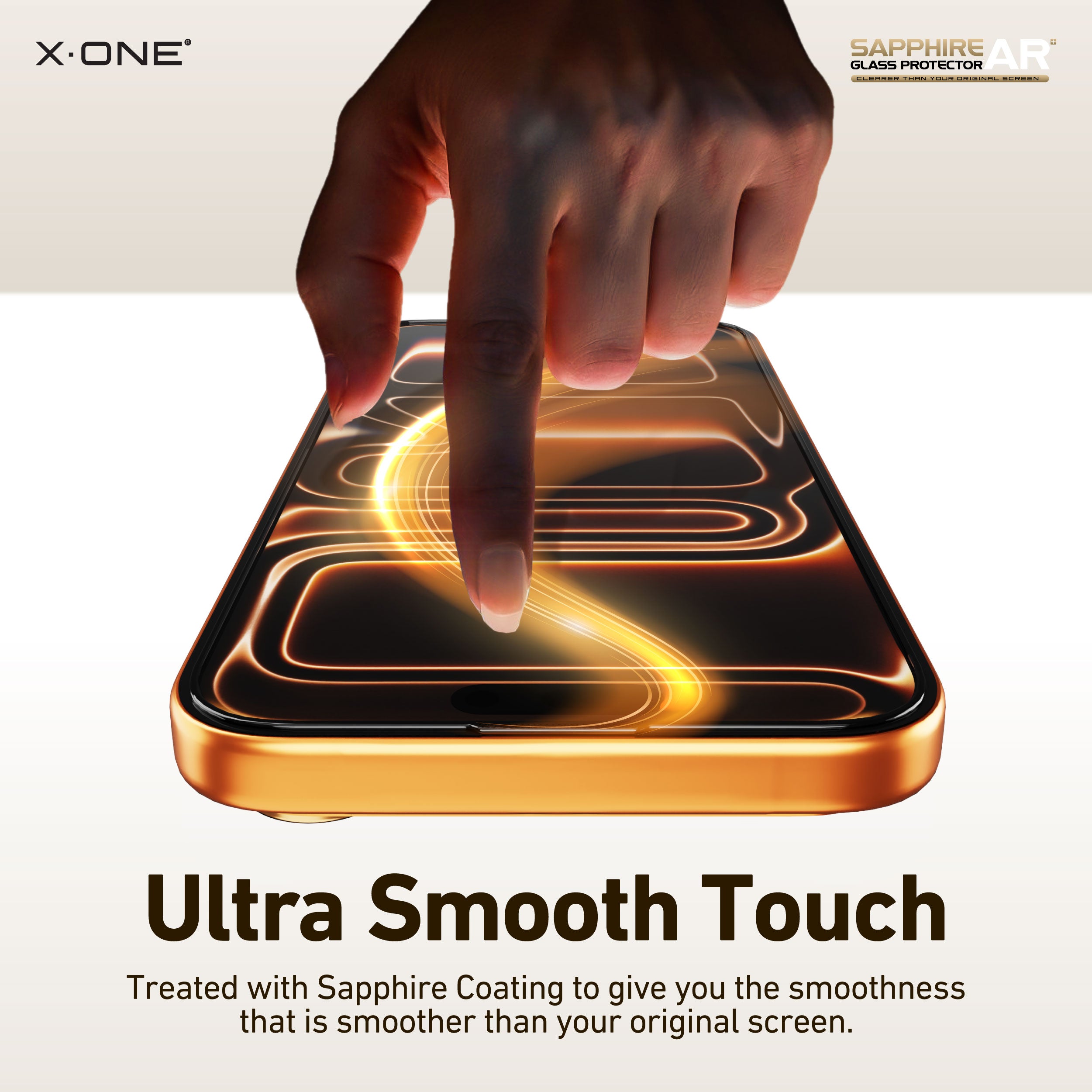X.One Sapphire AR+ Glass Protector with Installer Kit for iPhone 17 Series