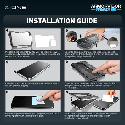 [Anti-Blue Light with Privacy] Hybrid Polymer Screen Protector with Installer Kit