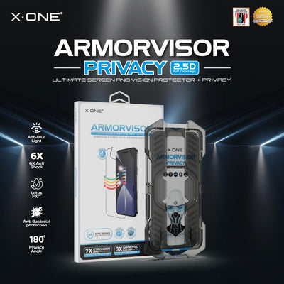 X.One® Anti Blue Light Privacy Screen Protector with Installer Kit — Double Defence