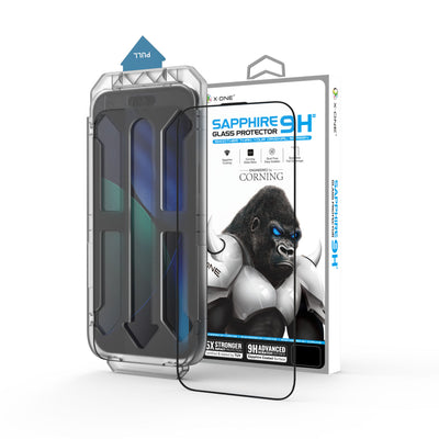 X.One® Sapphire 9H Screen Protector with Installer Kit for iPhone