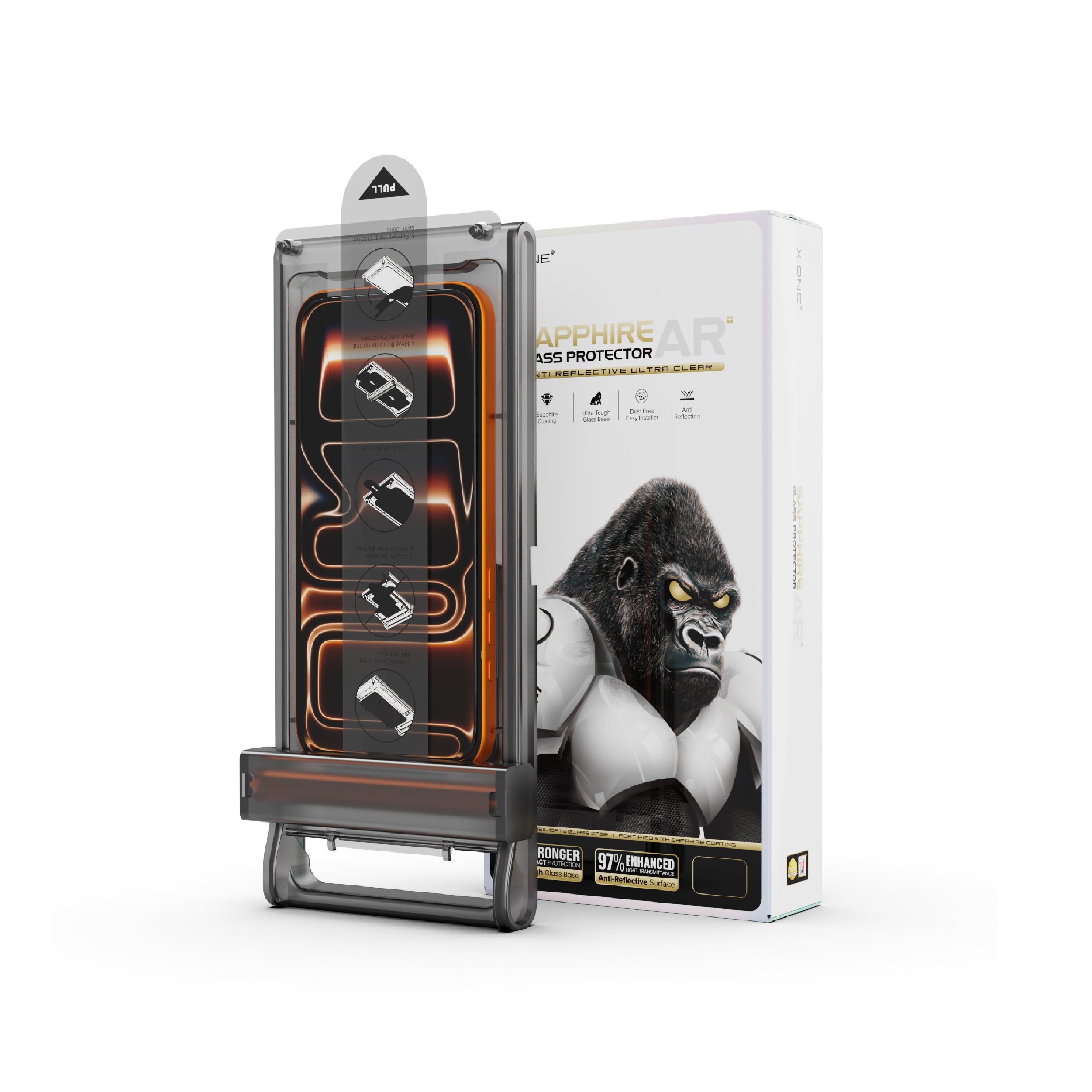 X.One Sapphire AR+ Glass Protector with Installer Kit for iPhone 17 Series